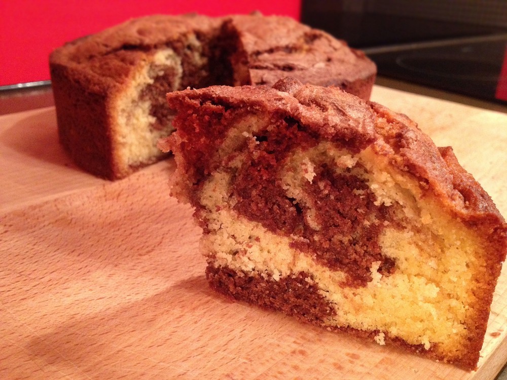 Surprise Marble Cake Recipe - Sliced