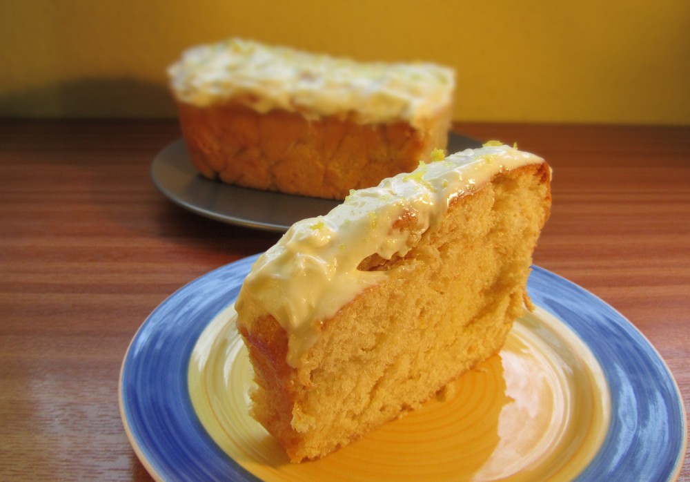 Sweet Dough Lemon Loaf Cake Recipe - Sliced