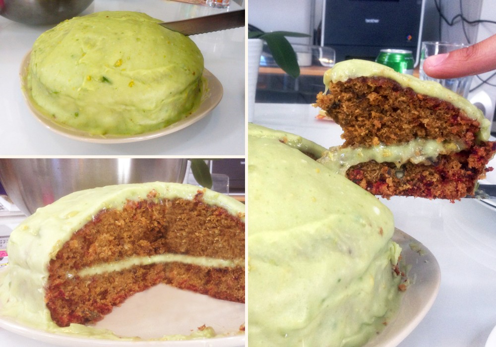 Beetroot Cake with Avocado Icing Recipe Pics